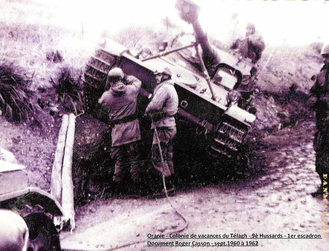 Le Telagh - Colonie de Vacances - 9e Hussards - Depannage Char - 1960 .jpg